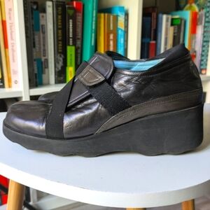 Thierry Rabotin Black Leather Platform Shoes